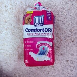 OUT! PetCare Comfort-Dri Disposable dog Diapers size XS/S